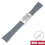 K&otilde;verdatud kummist kellarihm Omega x Swatch Moonswatchi jaoks Roostevabast terasest kokkupandava pandlaga Meestele Naistele tpu Rihm Rolexile 20mm 20mm white