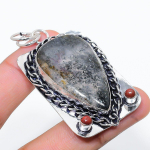 Natural Marcasite Gemstone Handmade 925 Sterling Silver Pendant 2.48 y1f32