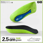 Memory Foam K&otilde;rgust suurendavad sisetallad Meestele Naised Kingad Jalgade kaare tugisisetallad Tossud Kontsa t&otilde;stvad jalatsipadjad 2.5CM