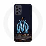 Coque Maniacase pour pour Samsung Galaxy A52 5g OM logo bleu et dor&eacute;e stade