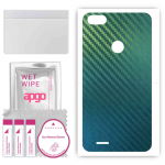 apgo Protective Skin Sticker for the back compatible with Tecno F2 LTE, Wrap Film, Foil, Vinyl - Pattern Carbon Chameleon CAKA1