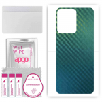 apgo Protective Skin Sticker for the back compatible with Vivo Y77E, Wrap Film, Foil, Vinyl - Pattern Carbon Chameleon CAKA1