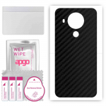 apgo Protective Skin Sticker for the back compatible with Nokia 5.4, Wrap Film, Foil, Vinyl - Pattern Carbon Black