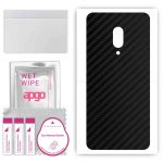 apgo Protective Skin Sticker for the back compatible with Sharp Aquos Zero2, Wrap Film, Foil, Vinyl - Pattern Carbon Black
