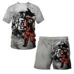 Dragon Ball T-s&auml;rgid Poisid Super Saiyan Goku T-s&auml;rk L&uuml;hikesed p&uuml;ksid 2 tk Komplektid Lapsed Poisid Anime T-s&auml;rk Suvi Laste Riiete Komplektid 150