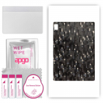 apgo Protective Skin Sticker for the back compatible with TCL NXTpaper 12 Pro, Wrap Film, Foil, Vinyl - Pattern Carbon Black Pixel