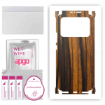 apgo Protective Skin Sticker for the back+sides compatible with Xiaomi Mi 11 Ultra, Full Wrap Film, Foil, Vinyl - Pattern Tigerwood