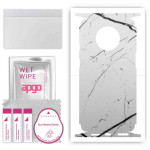 apgo Protective Skin Sticker for the back+sides compatible with OnePlus 7T, Full Wrap Film, Foil, Vinyl - Pattern White Marble
