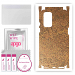 apgo Protective Skin Sticker for the back+sides compatible with OnePlus 9, Full Wrap Film, Foil, Vinyl - Pattern Rusty Copper