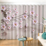 2TK Hiina stiilis kardin Virsiku&otilde;is Lootus Hiina tindiga v&auml;rvimine cortinas de salon Magamistuba Maast laeni aken suur suurus (50Wx50H)x2(CM)&Rod Pocket