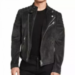 Moodne K&auml;sit&ouml;&ouml; Vabaaja Stiilne Meeste Must Pehme Suede Lambanahast Nahkjakk XS must