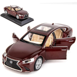 1/32 m&otilde;&otilde;tmetega Lexus LS500h mudelauto, tsingisulamist tagasit&otilde;mmatav m&auml;nguauto heli ja valgusega lastele poisile t&uuml;drukule kingitus 1/32-Size:16.2*5.8*4cm pruun