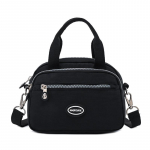 2024. aasta suve uus naistekott, piiri&uuml;lene mood kaasaskantav &otilde;lakott Kerge pestud nailonist vabaaja k&auml;ekott must