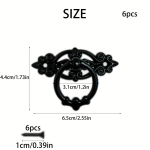 6 tk Vintage must k&ouml;&ouml;gisahtli kapi ukse k&auml;epide tsingisulamist riidekapi kapi m&ouml;&ouml;bli k&auml;epideme riistvara koos kruvidega 6pcs+6pcs(screws)