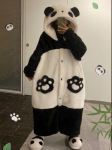 Naiste pidžaama Panda hommikumantel Pehme Anime Cosplay kost&uuml;&uuml;m Halloweeni Koduriietus Kapuutsiga r&otilde;ivad S