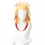 Deemonite tapja: Kimetsu No Yaiba Rengoku Kyoujurou Parukas Anime Halloween Cosplay Kuumuskindlad Juuksed Mehed Naised Gradientv&auml;rv 45 Cm Cosplay Parukad 45 cm