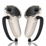 Silikoonist kaitsekate Quest3 VR Touchi jaoks Kontrolleri k&auml;epidemega m&auml;ngukontrolleritega Mugava k&auml;epidemega VR-tarvikud must