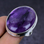 Sage Amethyst Gemstone 925 Sterling Silver gift Jewelry Ring Size 9.5 z3p61