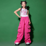 T&uuml;drukud Hip Hop Jooksjad p&uuml;ksid T&uuml;drukud Cargo p&uuml;ksid Teismeliste sirged p&uuml;ksid K&otilde;rge v&ouml;&ouml;kohaga Vintage vabaaja t&auml;navar&otilde;ivad kottis p&uuml;ksid 140cm