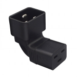 IEC 320 C20 - C19 toiteadapteri teisendusadapter , isane C20 - C19 toiteploki muundur 100-250V 10A must