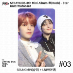 Stray Kids SKZ 8. minialbumi Rock Star Rockstar Rock Roll Limited Ver Unit fotokaart Unit #3