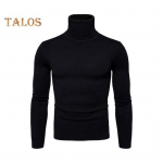 Meeste s&uuml;gistalvine &uuml;laosa Slim Fit k&otilde;rge kraega elastne pikkade varrukatega pullover, soe plusssuuruses kootud kampsun igap&auml;evaseks kandmiseks sportlikud magamisriided M valge