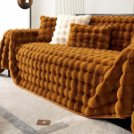 Luksuslik imitatsioon K&uuml;&uuml;liku Palus diivanir&auml;tik Talvine soe kohev tekk &Uuml;lipehme, sile ja paks sametist diivanikate 180*130cm 1pc pruun