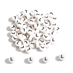 3600 tk kirja helmed &uuml;mmargused t&auml;hed t&auml;hestiku helmed akr&uuml;&uuml;lhelmed DIY ehete valmistamine k&auml;ev&otilde;ru kaelakee tarvikud M valge/must