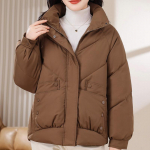 XL-8XL Suured &uuml;ler&otilde;ivad Naiste talvemantlid Kapuutsiga vabaaja lahtised paksud soojad naistejoped Suures suuruses naisteriided 6XL pruun