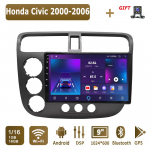 Android Carplay Autoraadio Honda Civic 2000-2006 jaoks Multimeediapleier Pea&uuml;ksus Stereo GPS-navigatsioon BT WIFI 4+64GB 1+16GB