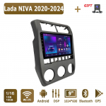 Android Carplay autoraadio Lada NIVA 2020-2024 jaoks Multimeediam&auml;ngija Peaseade Stereo GPS-navigatsioon BT WIFI 4+64GB 1+16GB