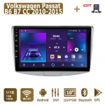 Android Carplay Auto Raadio Volkswagen Passat B6 B7 CC 2010-2015 jaoks Multimeediam&auml;ngija Peaseade Stereo GPS Navigatsioon BT WIFI 2+32GB 1+16GB