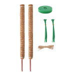 Pakendis 2 70 cm Monstera samblavarda taimepulk 4 puidust taimesildiga toataimed 10 kaablik&ouml;idet, 4 M džuudist n&ouml;&ouml;ri ja 20 M rulltraadi One Size