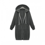 Suvised naiste tasku t&otilde;mblukuga Disain Longline Hoodie Femme vabaaja pikkade varrukatega mantel ja jakid Kombinesoonid XXXL