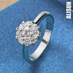 925 Pure Silver Flower AAA Tsirkoon S&otilde;rmus Mood Pulmaehted 7#