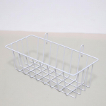 Metallist dekoratiivne hoiukorv, raudrest Lillepoti rippuv riiul valge