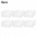 L&auml;bipaistev kingakarbi komplekt Kokkupandav hoiuruum Plastikust l&auml;bipaistev uks kodukapp Korraldaja &uuml;mbris riiul virna hulgim&uuml;&uuml;k 6PCS Size:S
