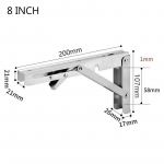 6&ndash;24-tollised 2tk kokkupandavad riiuliklambrid, vastupidavad roostevabast terasest kokkupandavad riiuliklambrid lauat&ouml;&ouml;pingi jaoks, ruumi s&auml;&auml;stev isetegemise kronstein 8 Inch