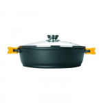 Sauteuse - IBILI - Evolution - 36 cm - Mittekleepuv - Klaaskaan silikoonist k&auml;epidemetega