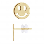 LEA &; ARTHUR - Laste k&otilde;rvar&otilde;ngad SMILEY Mustrid 375 Tuhanded Kollane Kuld - Silikoonist vankris&uuml;steem - Laste ehted