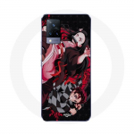 Coque Maniacase pour Vivo V21 5G demon slayer tanjiro nezuko attaque combat