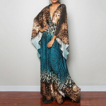 Lipsuv&auml;rviga kaftani kleit, vabaaja rannasuvine Maxi Cover Up Maxi kleit, naiste riided One Size
