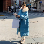 Naiste s&uuml;gis- ja talvine puuvillane jakk Puuvillane jope, pikk, paks ja lahtine mantel L