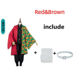 Anime Demon Slayer Kimetsu No Yaiba Tanjirou Kamado Nezuko Cosplay Naiste ja Meeste Kimono Cosplay Kost&uuml;&uuml;mide Halloweeni komplektid M