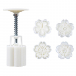4 tk / komplekt Mooncake vorm kirsi&otilde;ie vorm 3D k&auml;sitsi press k&uuml;psetusn&otilde;ud t&ouml;&ouml;riistad 4Pcs