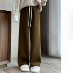 Fliisvoodriga laia s&auml;&auml;rega p&uuml;ksid naiste s&uuml;gis- ja talve k&otilde;rge v&ouml;&ouml;kohaga lahtised salendavad sirge l&otilde;ikega vabaaja p&uuml;ksid XL parkkoor