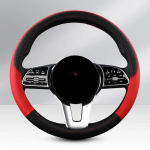 Nahast auto roolikate 38cm auto sportliku stiiliga auto roolikatted libisemisvastased kriimustusvastased roolirattad must