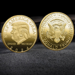 2024. aasta Ameerika Trumpi m&auml;lestusm&uuml;nt Euroopa ja Ameerika plaaditud kuldm&uuml;ndid H&otilde;bem&uuml;ndid Loomingulised dekoratiivm&uuml;ndid M&auml;ngurekvisiidid Kingitused 40*3mm