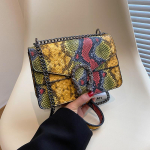 Ussinahast alligaatori disainiga isikup&auml;rastatud moekett Senior sense naiste rist kehaga kott, mis sobib igap&auml;evaseks kasutamiseks