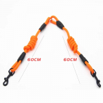 2 Ways lemmikloomade koerarihm 2 koerale Must nailonist topelt&uuml;hendusega lemmikloomarihmad Double Twin V&auml;ikeste koerte plii Chihuahua tarvikud S-DIA-6MM oranž